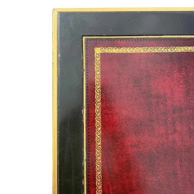 Early 20th Century Chinoiserie Japanned Leather Top Desk and Chair Set - Nichols and Stone For Sale - Image 12 of 12