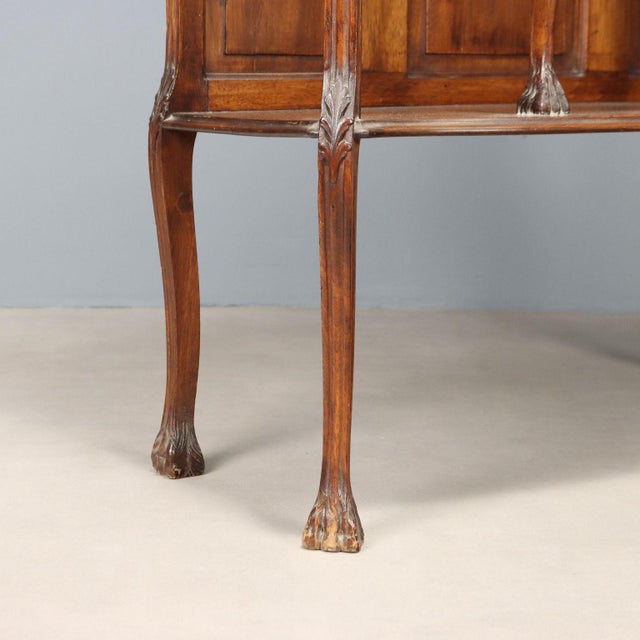 Wood Art Nouveau Walnut Display Case For Sale - Image 7 of 11