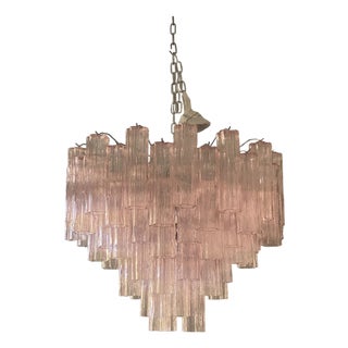 Pink Tronchi Murano Glass Chandelier by Simoeng For Sale