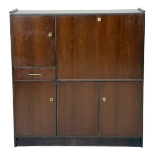 Mid-Century Writing Cabinet with Secretary in Mahogany, 1960s For Sale