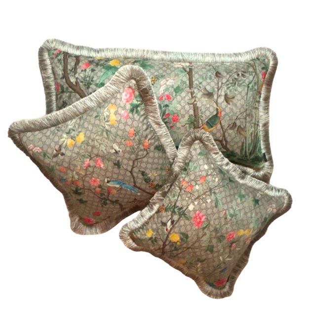 Vintage finds exclusively ours. Our vintage Gucci silk scarf pillows are sustainably sourced, locally made with a history...
