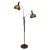 Metal Dutch Chrome and Brown 2-Arm Globe Floor Lamp from Dijkstra For Sale - Image 7 of 7