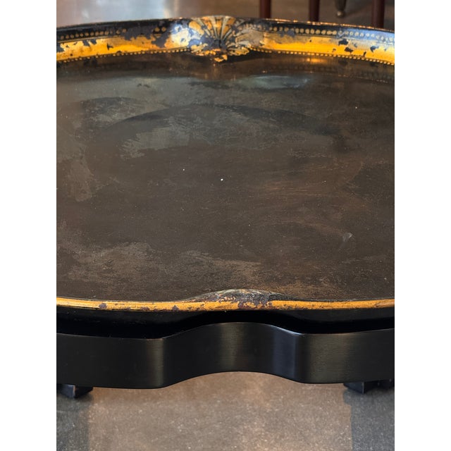 19th Century Tole Tray on Stand For Sale - Image 9 of 11