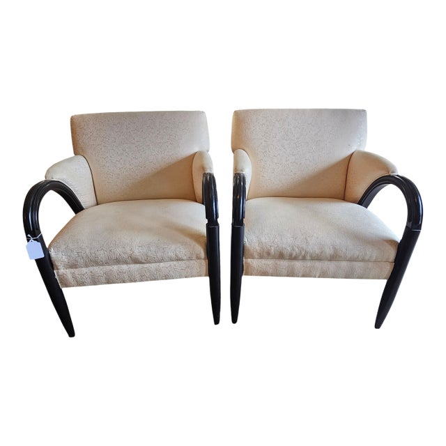 Late 20th Century Pair of Accent Chairs by Larry Laslo For Sale