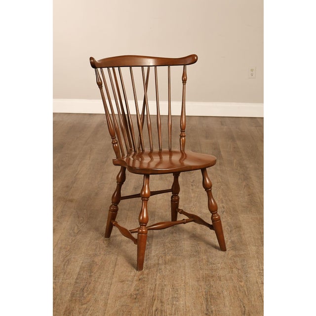 Late 20th Century Pennsylvania House Vintage Set of Three Cherry Windsor Chairs For Sale - Image 5 of 18