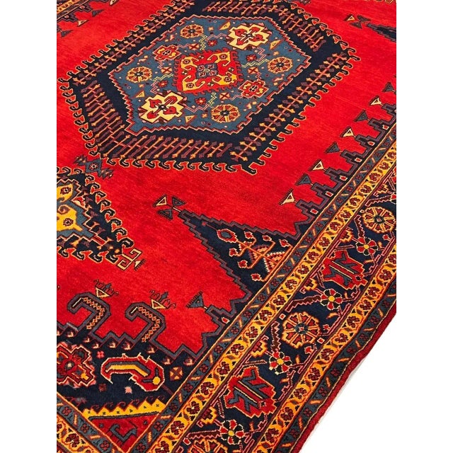 1970s Fine Hand Knotted Persian Vintage Viess Rug For Sale - Image 12 of 13