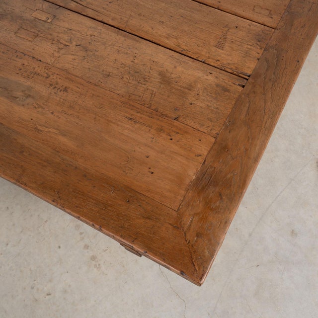19th Century Rustic Baker's Table Coffee Table With Hidden Storage For Sale - Image 11 of 18