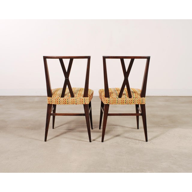 Set of Eight Tommi Parzinger X-Back Mahogany Dining Chairs For Sale - Image 11 of 18