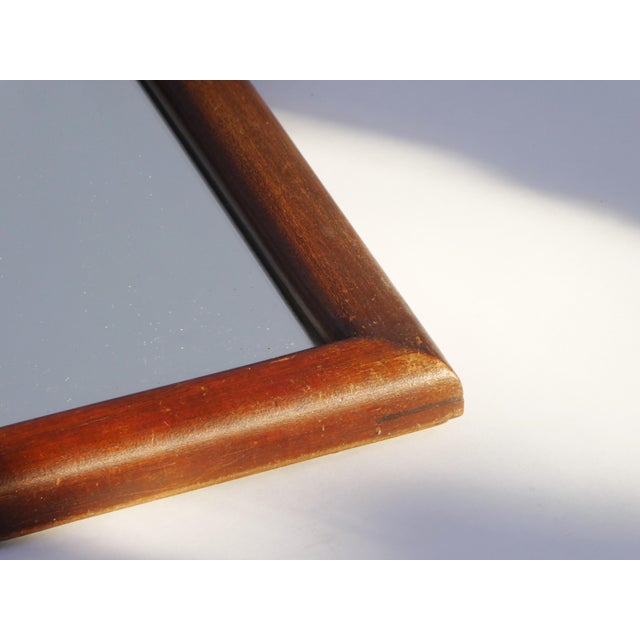 Small Dutch Wooden Scallop Framed Wall Mirror with Beveled Glass, 1980s For Sale - Image 9 of 11