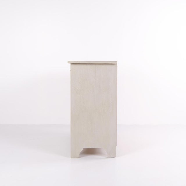 Antique Grey Painted Chest of 4 Drawers, 1890s For Sale - Image 4 of 13