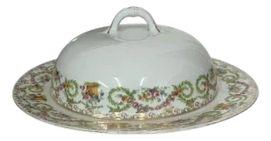 Antique C. 1883-1914, Imperial China Austria Covered Cheese Dish