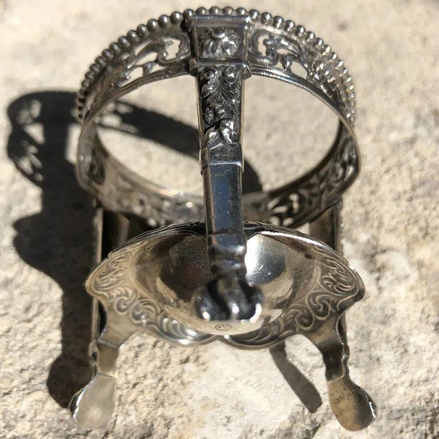 Early 20th Century Small Dutch Hooykaas Schoonhovense Silver Salt Cellar Frame For Sale - Image 10 of 11