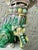 Green Vintage Chinese Famille Verte Sancai Glazed Porcelain Foo Dogs/Guardian Lions- A Pair For Sale - Image 8 of 10