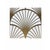 White Glass and Brass Panel, 1980s For Sale - Image 4 of 5