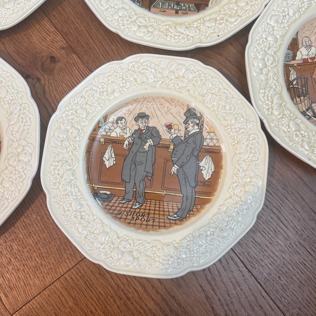 Crown Ducal Pub Scenes Luncheon Plates-set of 6. The pattern name is Florentine. Bob Dean was the artist whose works are...