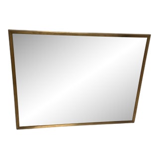 Brass Mid Century Mirror For Sale