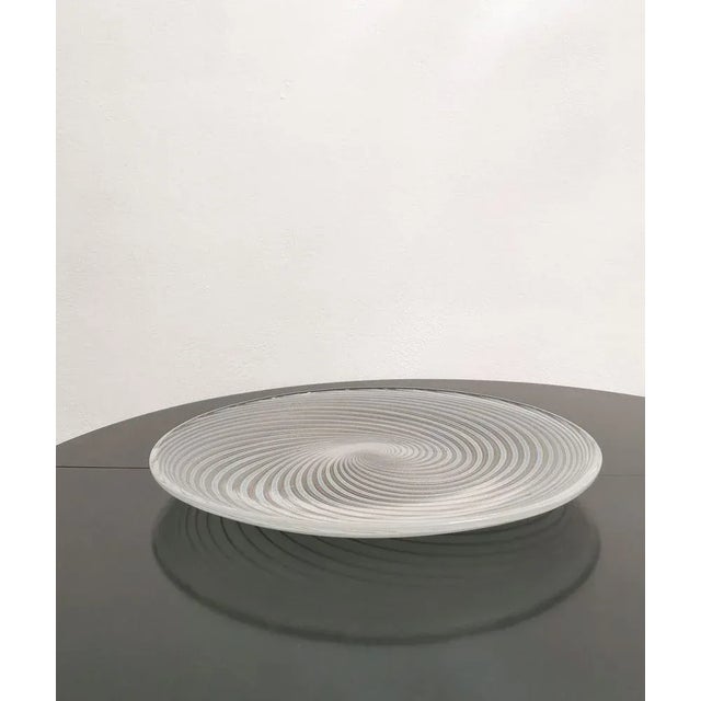 Centerpiece in White and Gold Transparent Murano Glass from Salviati Italia, 1970s For Sale - Image 7 of 11