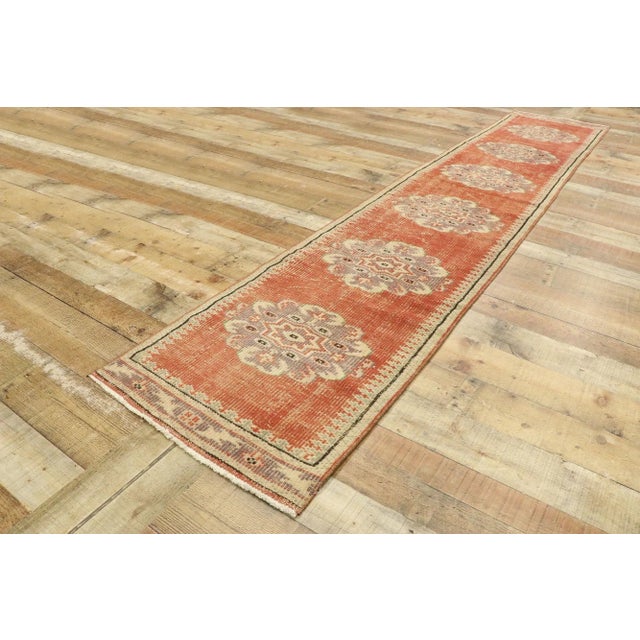 Mid 20th Century Vintage Turkish Sivas Runner - 02'01 x 11'00 For Sale In Dallas - Image 6 of 11