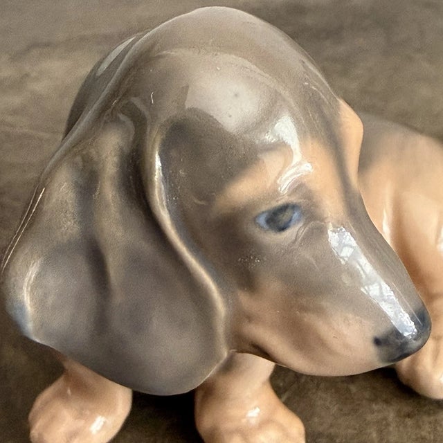 Mid-Century Modern Vintage MCM Royal Copenhagen Dachshund Figurine For Sale - Image 3 of 9