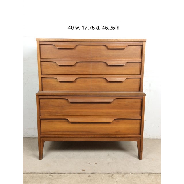 Mid Century Modern Five Drawer Highboy by Johnson Carper For Sale - Image 16 of 16