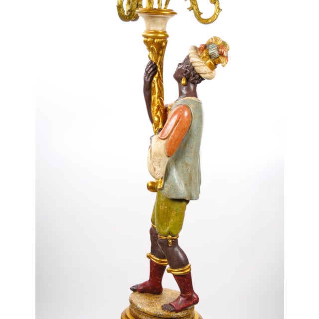 Italian Figural Standing Candelabra Floor Lamp, Early 20th Century For Sale - Image 14 of 18