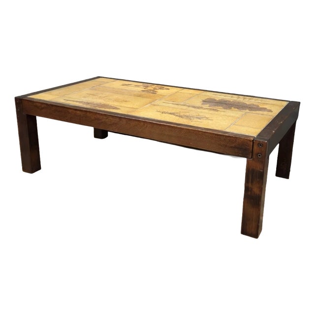 Vintage Herbarium Coffee Table, 1940s For Sale