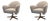 Caracole Modern Swivel Chairs - Pair. For Sale