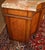 1920's French Louis XVI Style Marble Top Satinwood Inlaid Chest Dresser Commode For Sale - Image 11 of 15