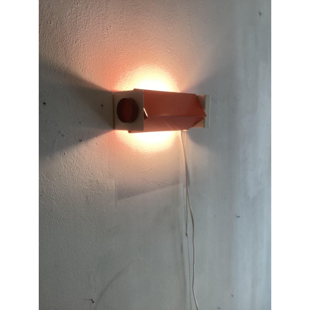 1970s Wall Lamp by Niek Hiemstra Orange for Hiemstra Evolux, 1970 For Sale - Image 5 of 9