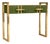 Olive Green Murano Glass Console Table with Brass Accents from Justfurnituress SRL For Sale