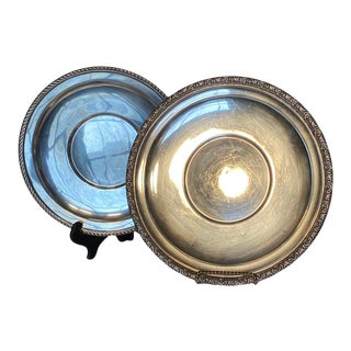 Sterling Silver Trays - Pair For Sale