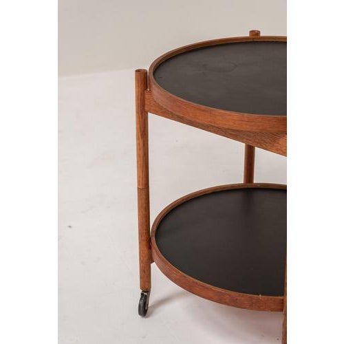 Wood Danish Modern Teak Serving Trolley by Hans Bølling, 1960s For Sale - Image 7 of 9