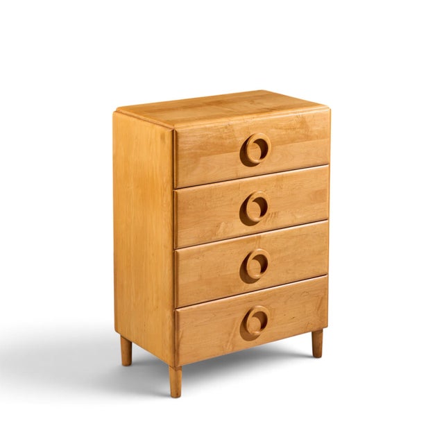 Wood Russel Wright for Conant Ball Mid Century Maple Highboy Dresser For Sale - Image 7 of 7