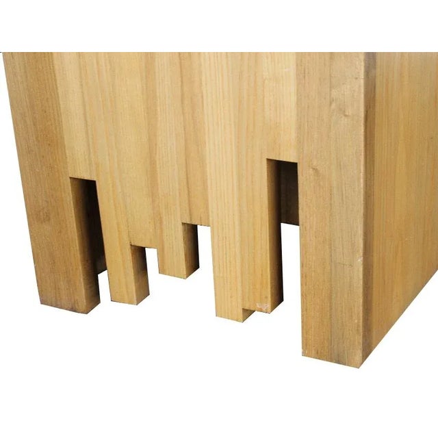 Poltronova Italian Modernist Wood Console Table For Sale - Image 4 of 5