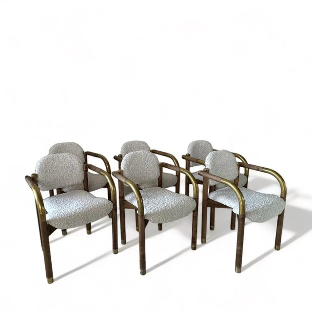 Brutalist Sass Armchairs from Idea, 1988, Set of 6 For Sale - Image 6 of 11