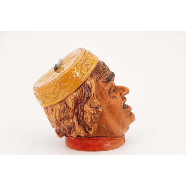 19th Century Bordallo Pinheiro Grotesque Head, Portuguese Palissy Ware, Earthenware For Sale - Image 6 of 11