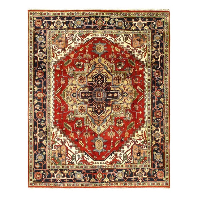 2020s Fine Hand Knotted Persian Serapi Design Rug For Sale - Image 4 of 4