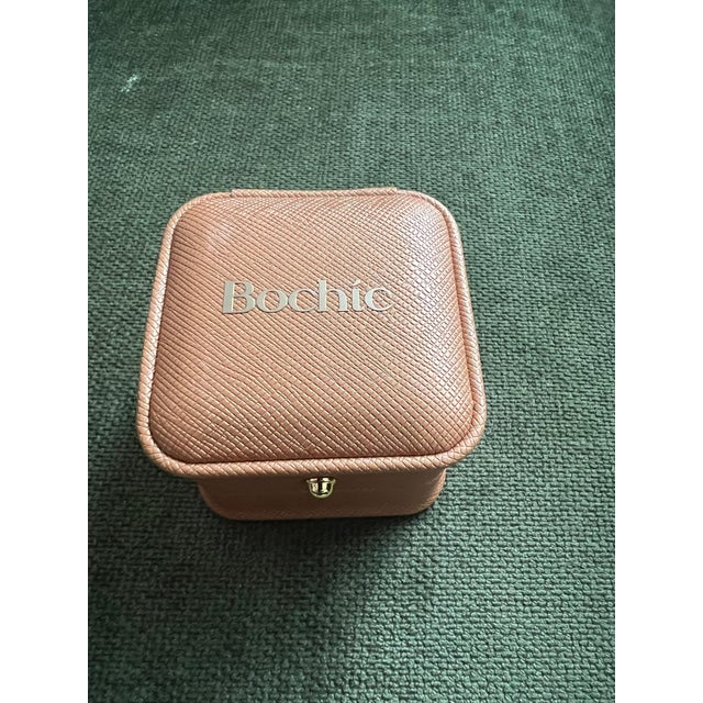 Classic Italian Bochic Capri Blue Topaz Cocktail Ring Set 18K Gold & Silver For Sale - Image 12 of 12