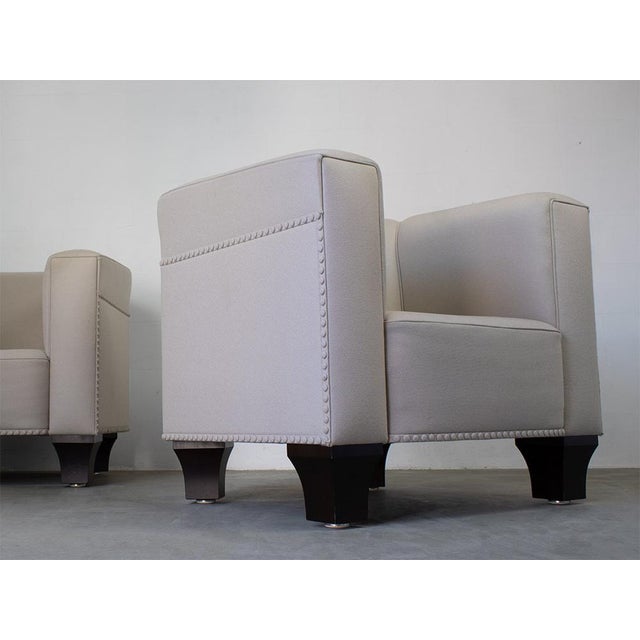Wittmann Set of Palais Stoclet Armchairs for Wittmann For Sale - Image 4 of 11
