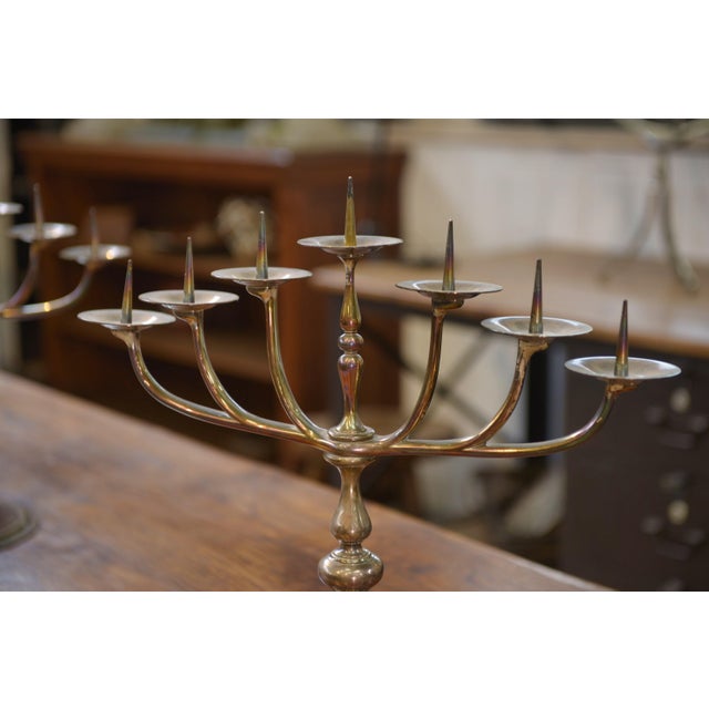 Vintage Brass and Copper Candleholders, 1950s, Set of 2 For Sale - Image 3 of 12