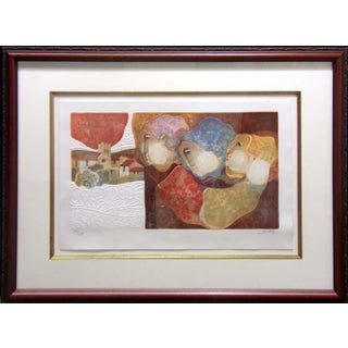 Sunol Alvar "Maternitat Natural Pau" Hand Signed, Custom Framed For Sale