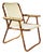 Italian Bamboo and Brass Folding Chair attributed to Raffaella Crespi, 1960s For Sale