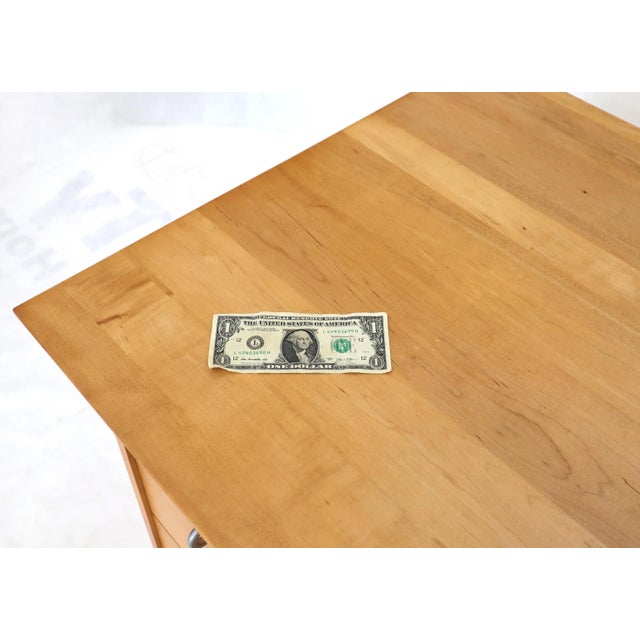 Mid 20th Century Paul McCobb Double Pedestal Ring Pulls Solid Birch Desk For Sale - Image 5 of 11