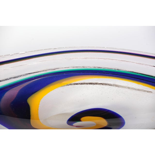 Large Glass Bowl by Jan Beranek for Skrdlovice, Czech, 1960s For Sale - Image 6 of 13