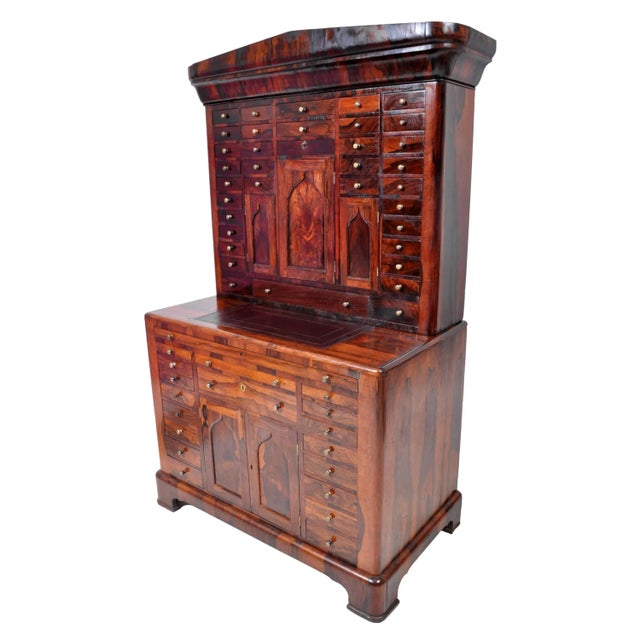 Neoclassical Antique American Empire Rosewood Dental / Medical Cabinet, circa 1820 For Sale - Image 3 of 11