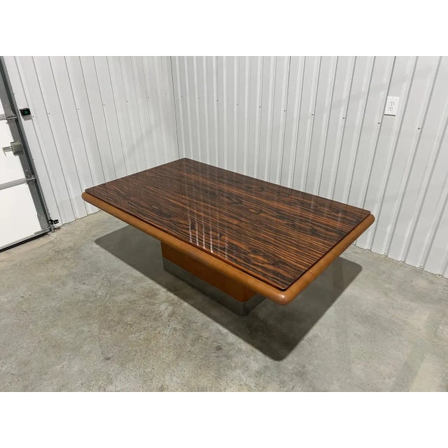 Rosewood & Leather Extendable Dining Table by Vladimir Kagan, 1970s, Signed For Sale - Image 11 of 18