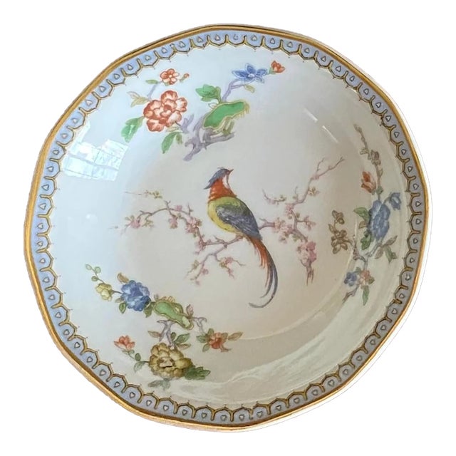 Early 20th Century French Theodore Haviland Limoges Birds Paradise Dessert Bowls, France- Set of 5 For Sale