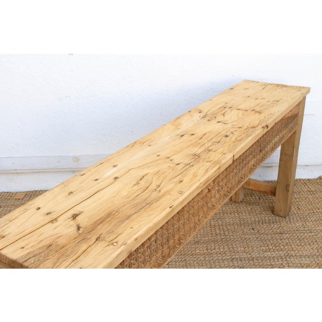 Antique Rajasthani Carved Beam Console Table For Sale - Image 10 of 11