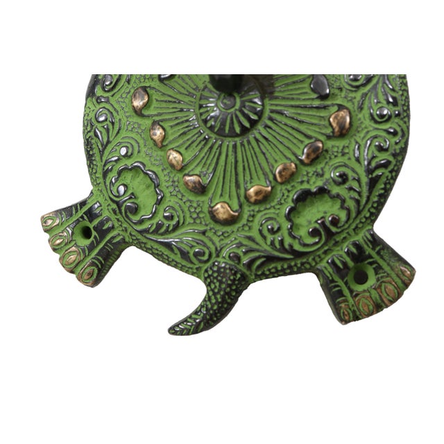 2020s Green Brass Turtle Door Knocker For Sale - Image 5 of 5