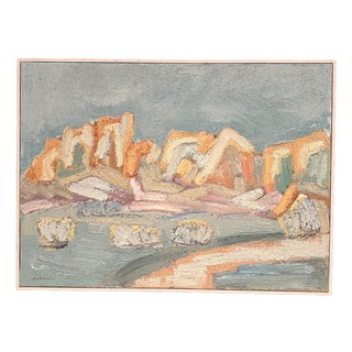 Bia Peterson, Landscape, Arizona USA, 1950s, Oil on Canvas, Framed For Sale